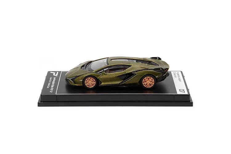 PosterCars 1:64 – Lamborghini Sián FKP 37 -07 (Verde Gea) with Acrylic Box | Hypercar League Collection - Jaiman Toys