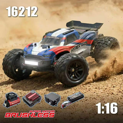 MJX Hyper Go 1:16 Scale 4WD Brushless RC Monster Truck | 2852 Brushless Motor, 45A ESC, 2.4GHz RTR High-Speed Off-Road Remote Control Car