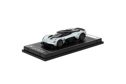 PosterCars 1:64 Aston Martin Valkyrie – Skyfall Silver 11 - Acrylic Box | Hypercar League Collection Diecast Model - Jaiman Toys