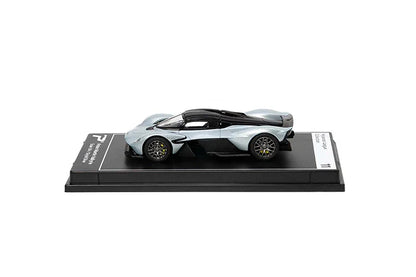 PosterCars 1:64 Aston Martin Valkyrie – Skyfall Silver 11 - Acrylic Box | Hypercar League Collection Diecast Model - Jaiman Toys