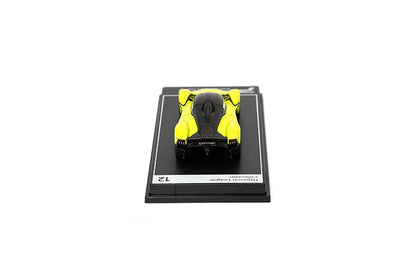 PosterCars H12 – Aston Martin Valkyrie with Acrylic Box (Lime Essence) 1:64 Diecast Car Model - Jaiman Toys