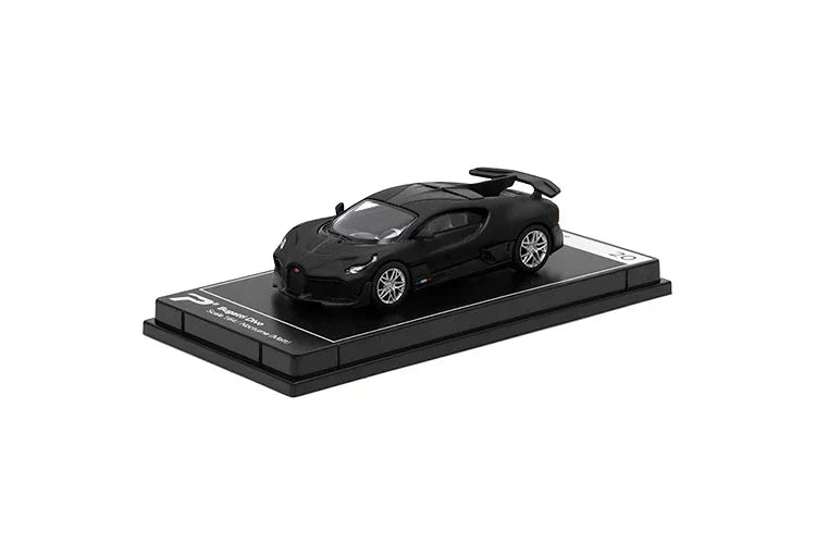 PosterCars 1:64 Bugatti Divo – Black – Acrylic Box | Hypercar League Collection #19 - Jaiman Toys