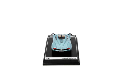 PosterCars 1:64 Pagani Huayra Codalunga – Blue – Acrylic Box | Hypercar League Collection #21 - Jaiman Toys