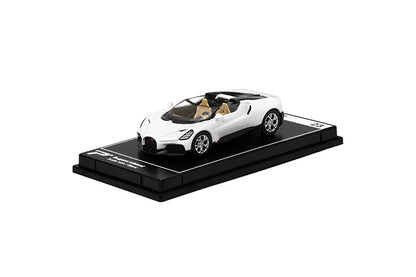 PosterCars 1:64 Bugatti Mistral – White – Acrylic Box | Hypercar League Collection #23 - Jaiman Toys