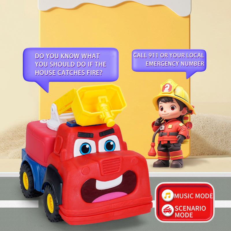 Five Star Learning Fun Interactive Talking Fire Truck Toy – Lights, Sounds & Moving Ladder (3+ Years)