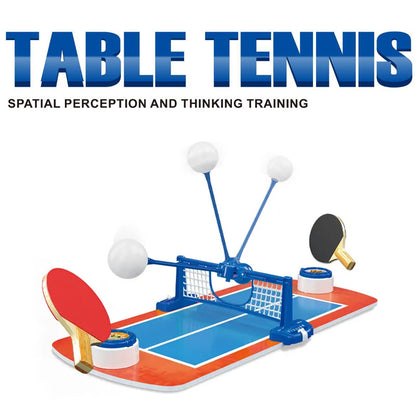 SIMARR Tabletop Ping Pong Game Set for Kids – Mini Indoor Table Tennis Toy with Paddles, Net & Balls | Family Sports Game |