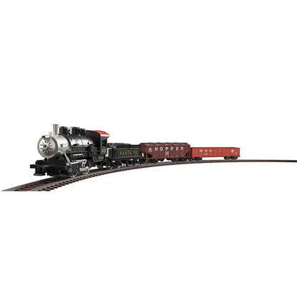 HANFIY 66200 HO Scale Railway Model Train Set No.66200 – Pennsylvania 0-4-0 Steam Locomotive with Metal Tracks (187 x 98 cm Layout)
