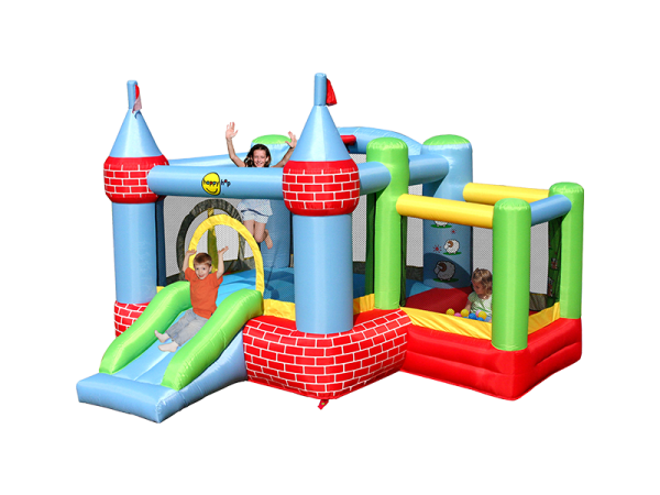 Indoor Inflatable Castle Bounce House with Slide | 840D Oxford Fabric Kids Jumping Castle | Home Use Bouncy House | Ages 3+
