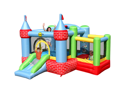 Indoor Inflatable Castle Bounce House with Slide | 840D Oxford Fabric Kids Jumping Castle | Home Use Bouncy House | Ages 3+