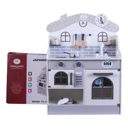 Japanese Wooden Kitchen C Set for Kids – Role-Play Educational Toy