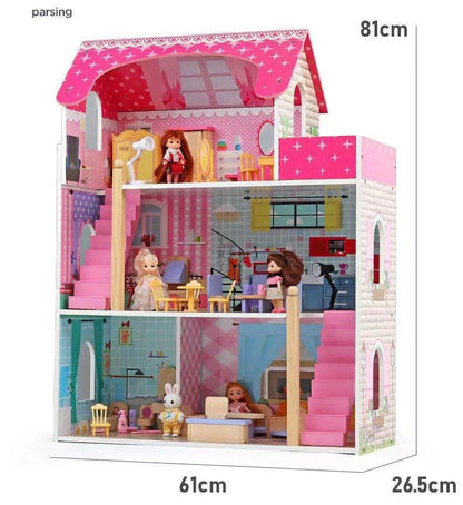 DIY Wooden Doll House Mini Model Pretend Play Furniture Set – 3D Fashion Style Educational Toy