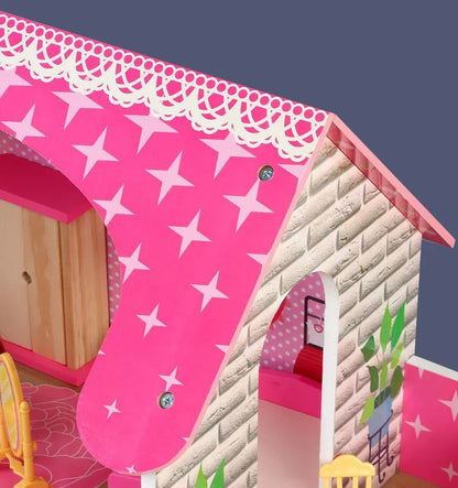 DIY Wooden Doll House Mini Model Pretend Play Furniture Set – 3D Fashion Style Educational Toy