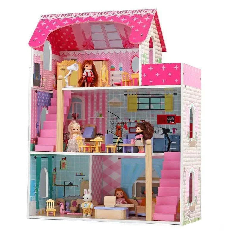 DIY Wooden Doll House Mini Model Pretend Play Furniture Set – 3D Fashion Style Educational Toy