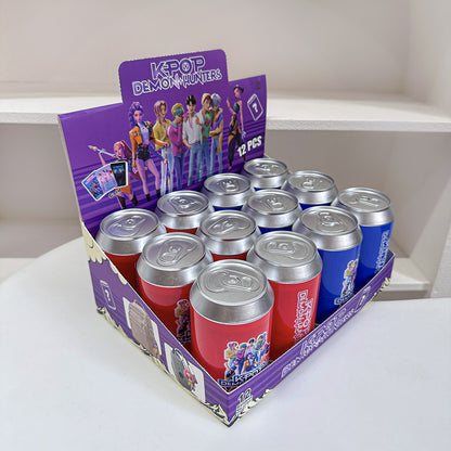 KPOP Demon Hunters Mystery Can Toy (1 Pc Random) – Surprise Collectible Figure with Cards for Kids & Fans