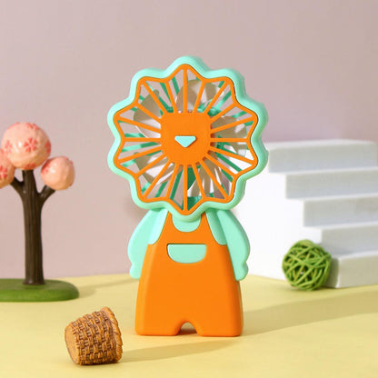 Portable Handheld Mini Fan with Stand – Cute Character Personal Cooling Fan for Travel, Office & Outdoor Use (Pack of 1)