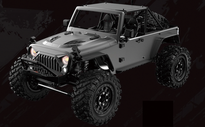 MJX Hyper Go H12Y Brushless 1:12 4WD RC Crawler Truck | LED Lights | 2.4GHz RTR Off-Road Vehicle (Grey)