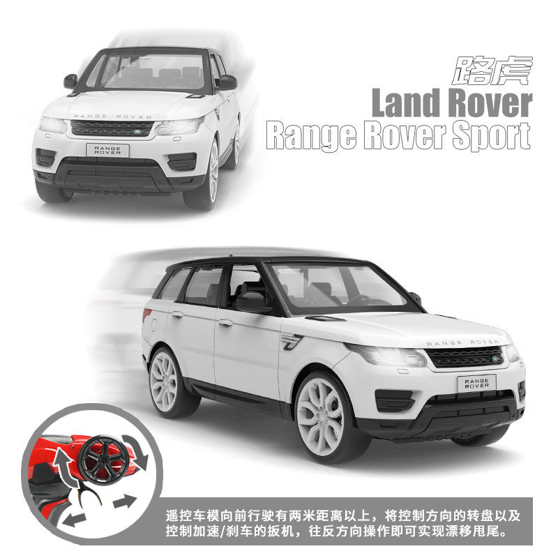 RW Range Rover 1:10 Scale RC Car – Rechargeable Remote Control SUV with Headlights