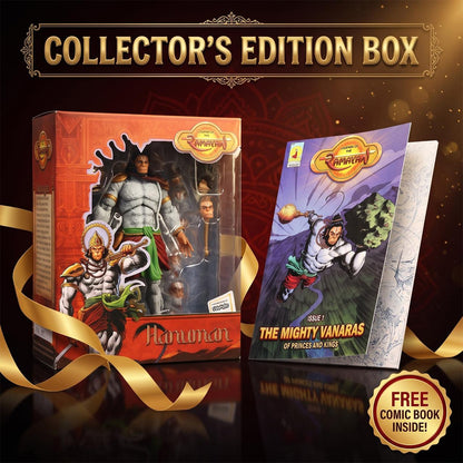 Legends of the Ramayan 1:12 Scale Hanuman Ji Collector Action Figure with Gada, Alternate Head & Interchangeable Hands