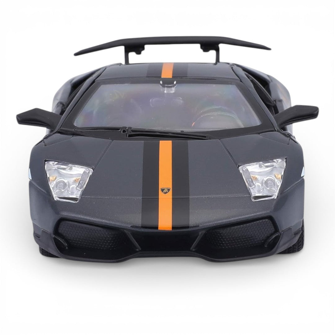RMZ City 1:36 Lamborghini Murcielago LP 670-4 SV Diecast Car Model – Grey| Openable Doors, Sound & Light