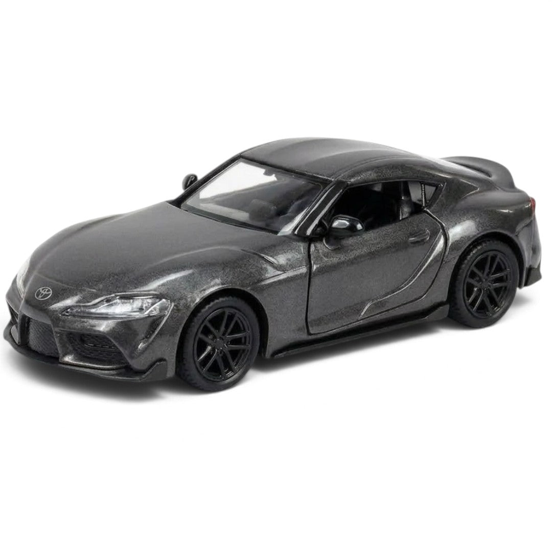 RMZ City 1:32 Scale 2020 Toyota GR Supra Die-Cast Sports Car Model – Grey, Red & Yellow | Collectible Miniature with Opening Doors | 3 Colour Variants