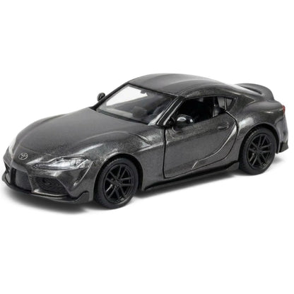 RMZ City 1:32 Scale 2020 Toyota GR Supra Die-Cast Sports Car Model – Grey, Red & Yellow | Collectible Miniature with Opening Doors | 3 Colour Variants