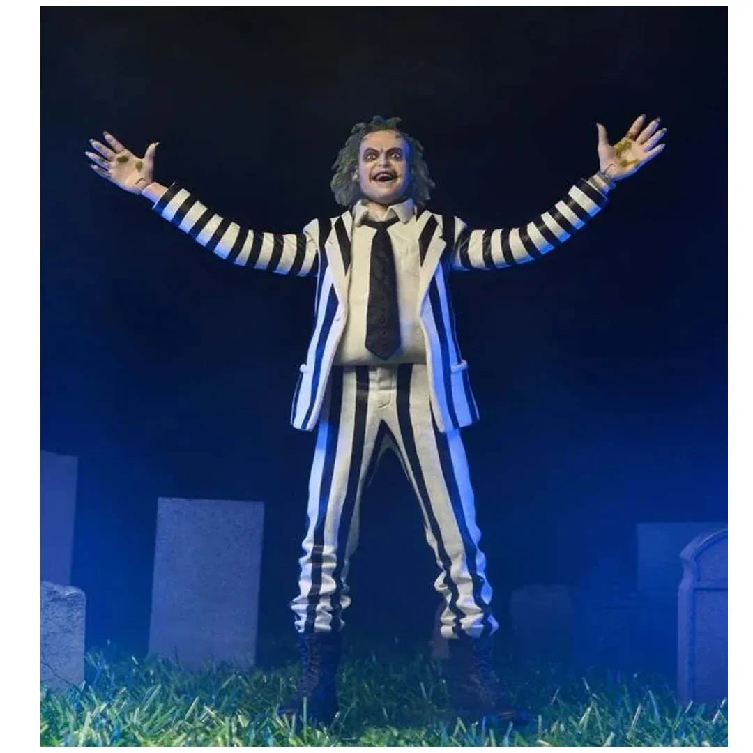 NECA – Beetlejuice (1988) – 1/4 Scale Action Figure – Striped Suit Edition - Jaiman Toys