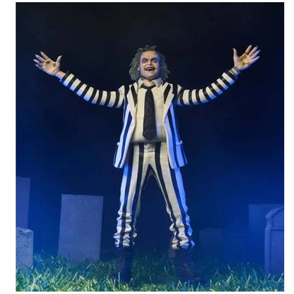 NECA – Beetlejuice (1988) – 1/4 Scale Action Figure – Striped Suit Edition - Jaiman Toys