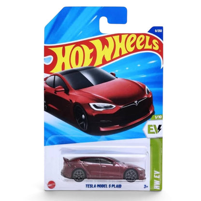 Hot Wheels 5-Car Set – Porsche 911 Turbo 3.6 (964), Tesla Model S Plaid, Ultimate T-Rex Transporter, Kick Kart & More