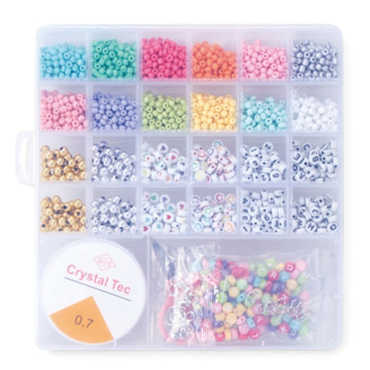 DIY Clay Beads Bracelet Making Kit for Kids | Colourful Beads Jewellery Making & Craft Set with Organizer Box | Creative Bracelet Making Kit for Kids 6+ Years