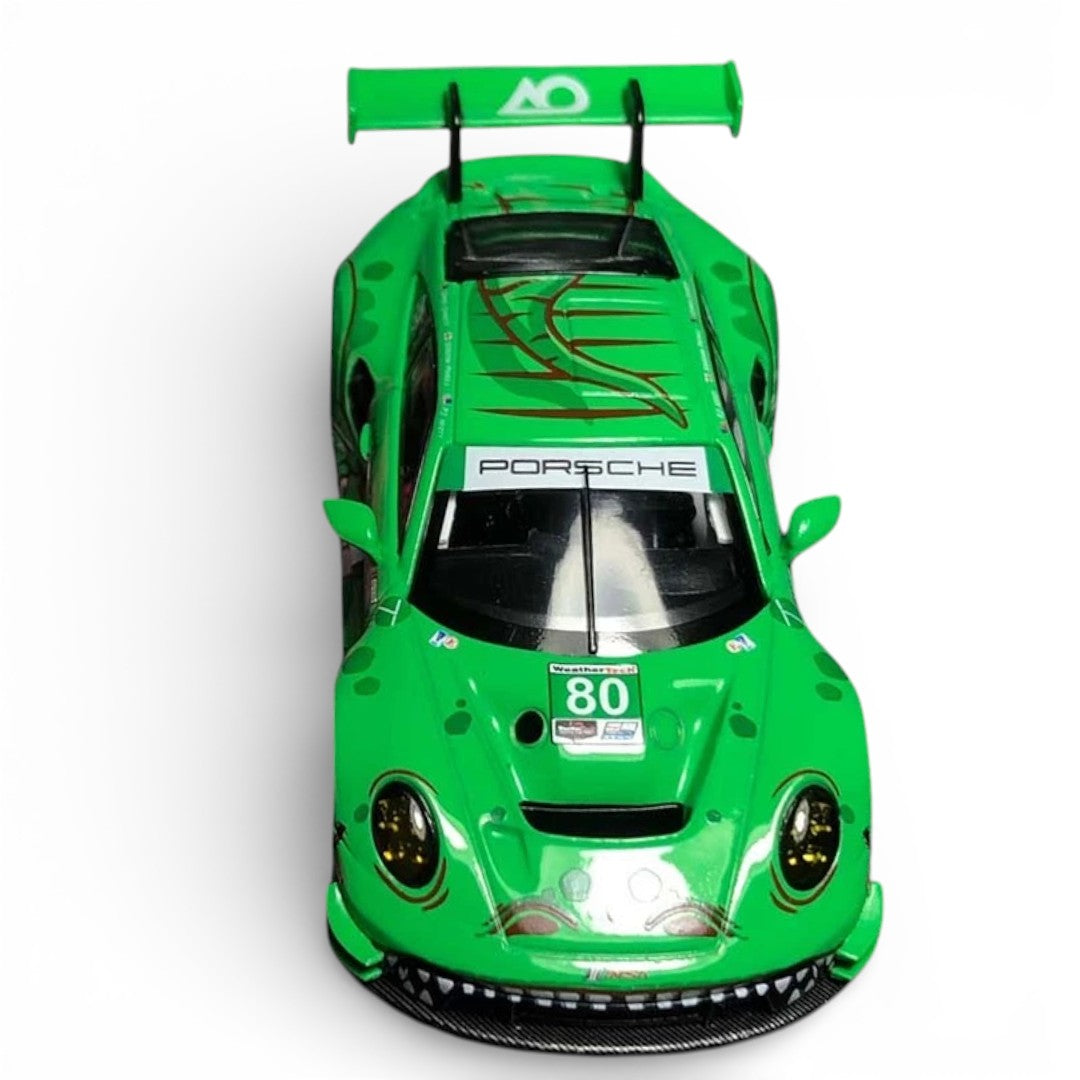 STAR RACE 1:64 Porsche 911 GT3 RS Diecast Car Model – Green T-Rex Racing Livery | Premium Collector Edition