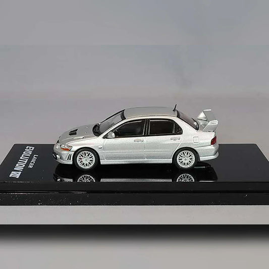 1:64 HJ64 Hobby Japan MITSUBISHI LANCER GSR EVOLUTION 7 With Engine Satellite Silver HJ641054S - Jaiman Toys