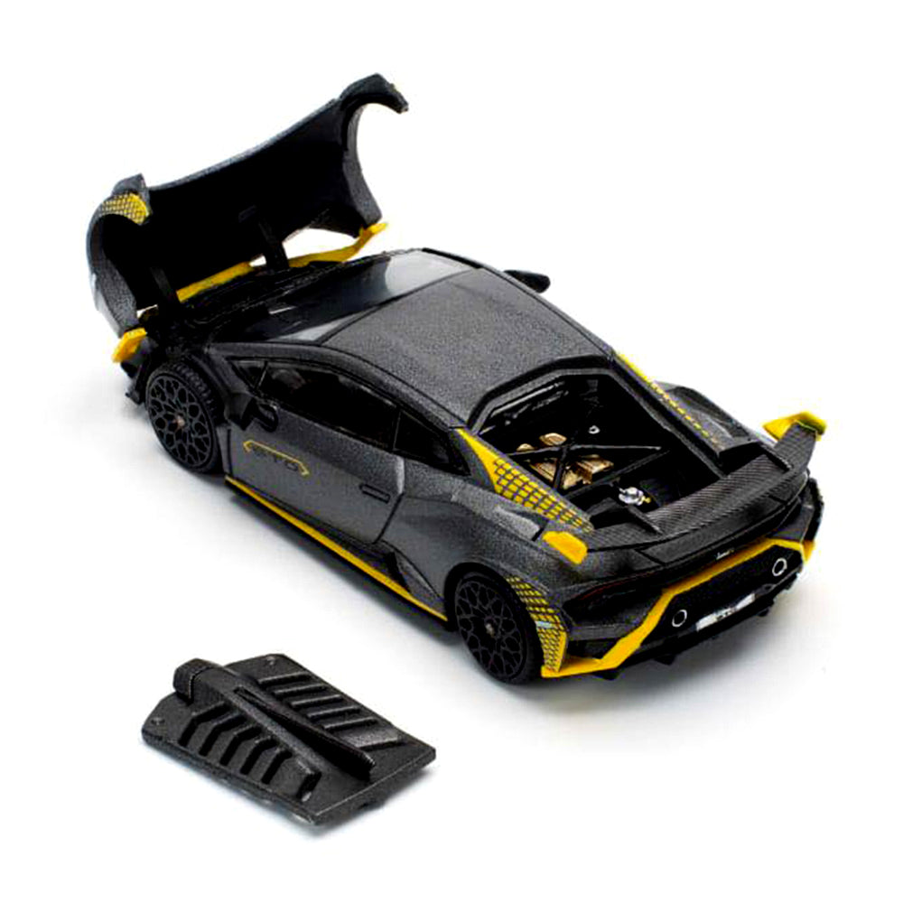 POP RACE 1:64 Lamborghini Huracán STO Grey PR64-242 | Official Licensed Diecast Model Car (BGX)