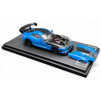 Hone Model 1:64 Dodge Viper ACR Competition Blue Diecast Model Car | Premium Racing Edition Collectible