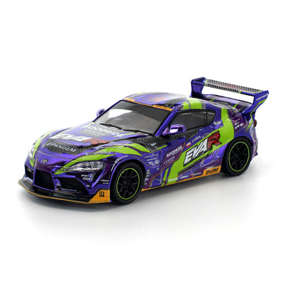 POP RACE 1:64 EVA RT Test Type-01 Goodride Pandem GR Supra PR64-311 | Evangelion 30th Anniversary Diecast Model Car (BGX)