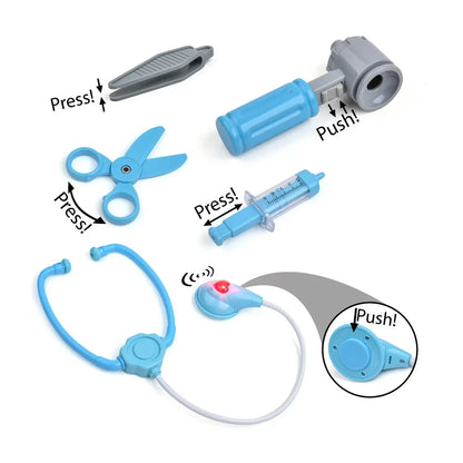 Doctor Play Set Trolley for Kids (29 Pieces) | Medical Kit with Tools & Wheels