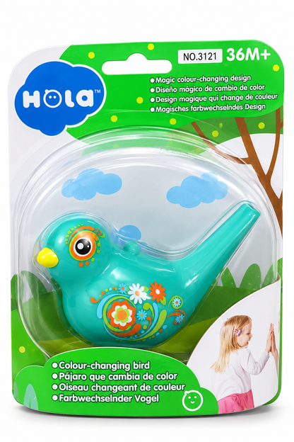 Hola Magic Colour-Changing Bird Whistle Toy | Water Songbird Sound Whistle with Lanyard Loop for Kids (36M+)
