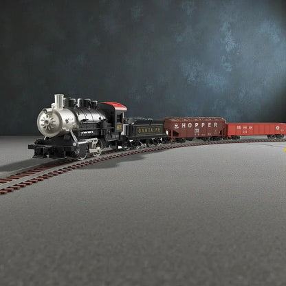 HANFIY 66200 HO Scale Railway Model Train Set No.66200 – Pennsylvania 0-4-0 Steam Locomotive with Metal Tracks (187 x 98 cm Layout)