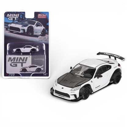 Mini GT 1:64 Toyota GR86 LB★Nation White – MiJo Exclusives Limited Edition #769 Diecast Model (Blister Pack)