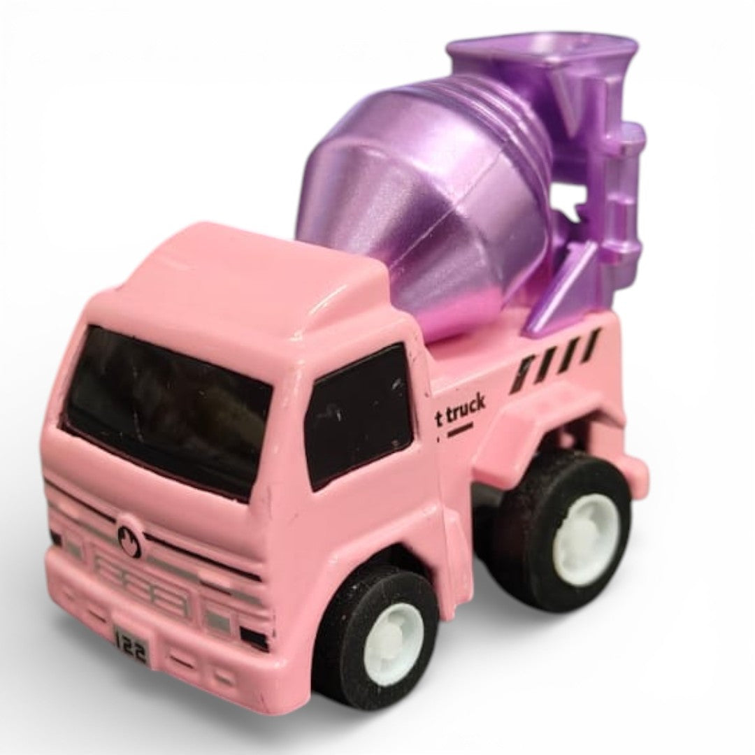 Joy Junction 1:64 Mini Racer Alloy Metal Cement Mixer Truck Toy with Pull-Back Function