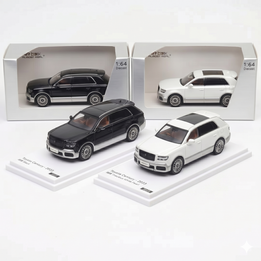 Almost Real AR Box 1:64 Toyota Century SUV G70 Die-Cast Model Car | Premium Luxury SUV Collectible with 2 Color Variants