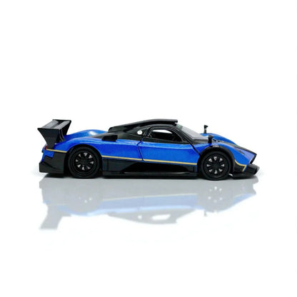 RMZ Hobby 1:32 Pagani Zonda R Die-Cast Model Car – Blue with Openable Doors, Pull-Back Action, Light & Sound (664975) - Jaiman Toys