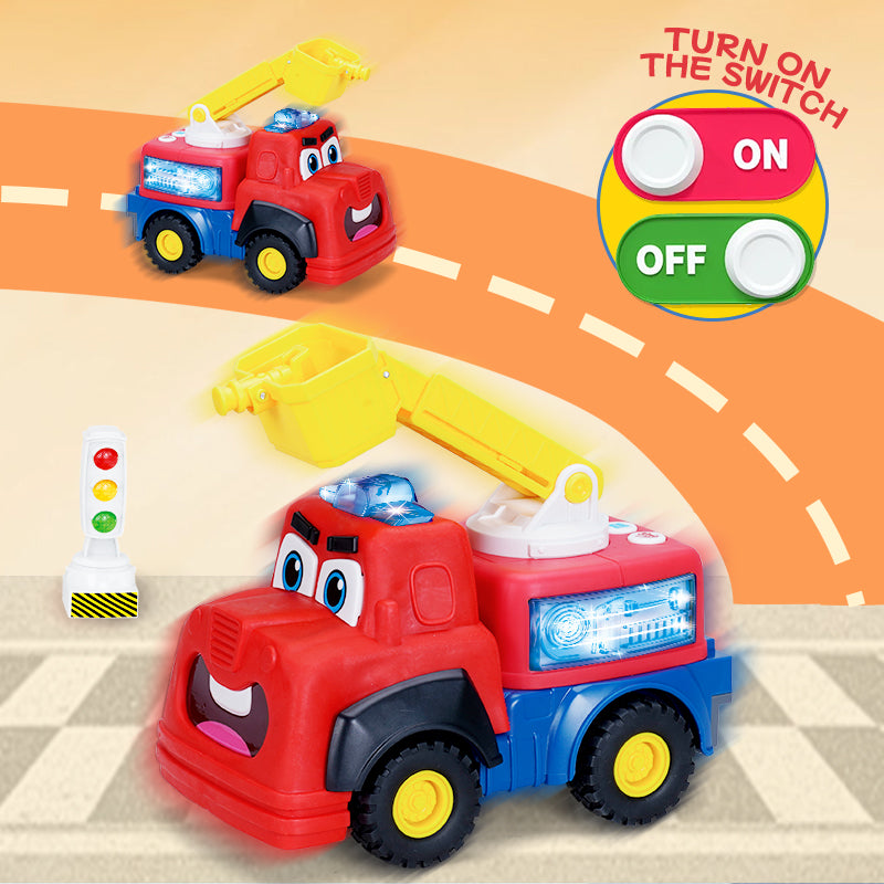 Five Star Learning Fun Interactive Talking Fire Truck Toy – Lights, Sounds & Moving Ladder (3+ Years)