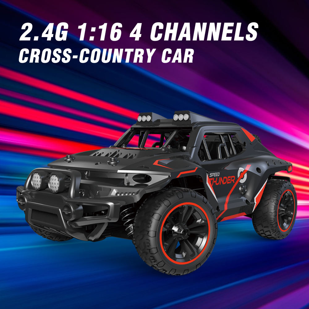 TKKJ 1:16 RC Monster Truck 4WD 2.4GHz Remote Control Car | 25KM/H High-Speed Off-Road Rock Crawler