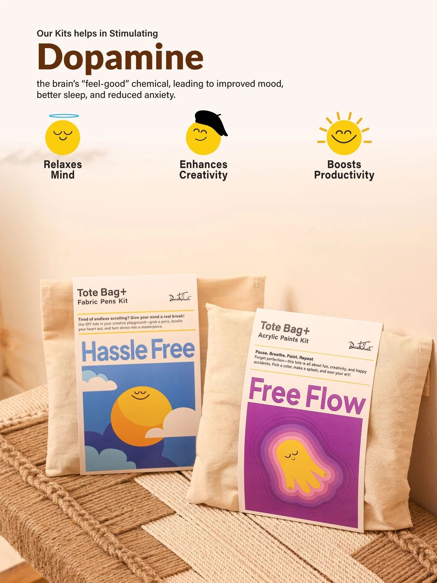 Tote Bag - DIY Nordic Flowers kit by Dastkhat - Jaiman Toys