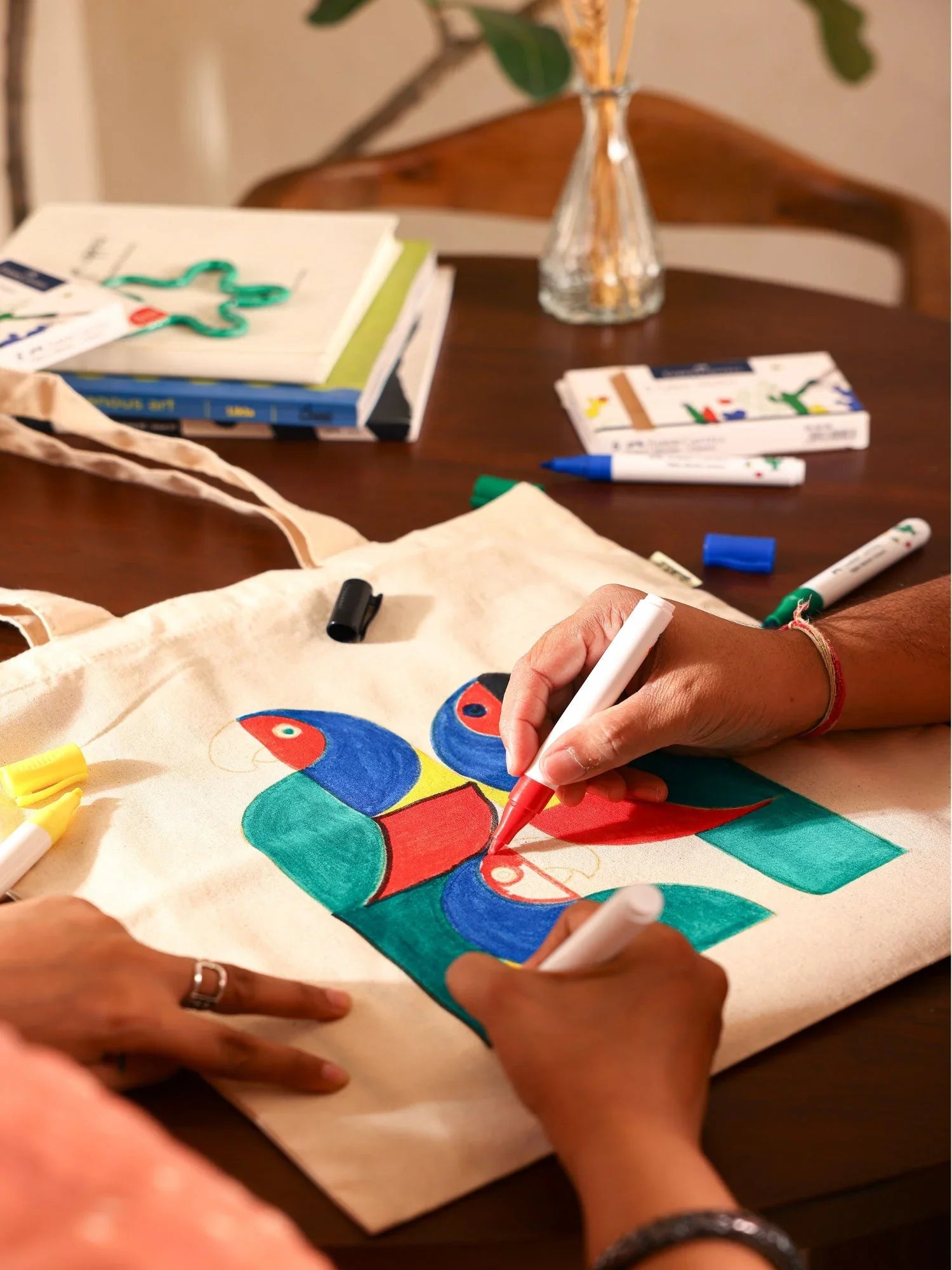 Tote Bag - DIY Nordic Flowers kit by Dastkhat - Jaiman Toys