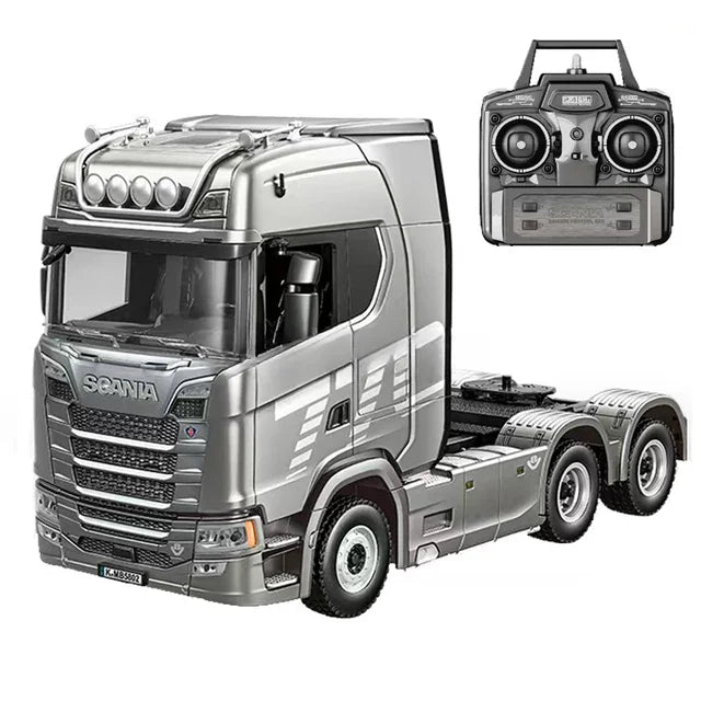 Huina Model 1501 Scania 770S V8 RC Tractor Truck | 1:18 Scale Alloy Engineering Truck | 19-Channel 2.4GHz Remote Control with Lights & Sound