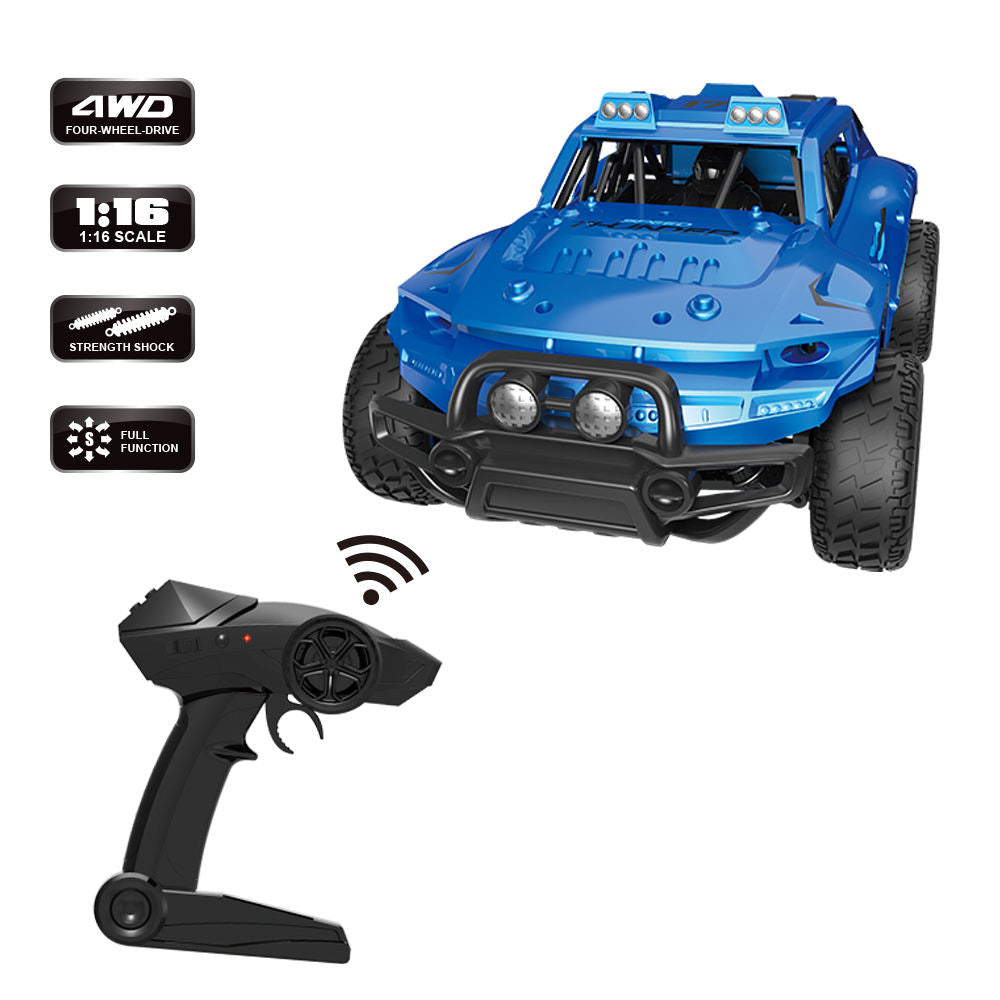 TKKJ 1:16 RC Monster Truck 4WD 2.4GHz Remote Control Car | 25KM/H High-Speed Off-Road Rock Crawler