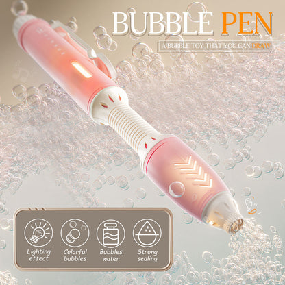 Magic Bubble Pen Rechargeable Bubble Maker Toy for Kids with LED Light, Bubble Solution, Battery & USB Charging Cable – 47 cm, Pack of 1