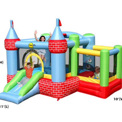 Indoor Inflatable Castle Bounce House with Slide | 840D Oxford Fabric Kids Jumping Castle | Home Use Bouncy House | Ages 3+
