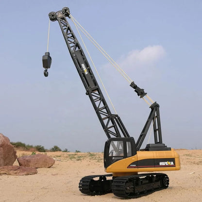 HUINA 1572 1:14 RC Crawler Crane | 15CH 2.4GHz Metal Alloy Construction Crane with 680° Rotation Engineering Construction Truck